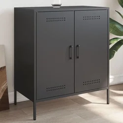 Komoda crna 68 x 39 x 79 cm čelična