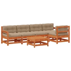 Set lounge namještaja za vrt 6 pcs Voštanosmeđa