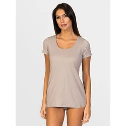 zd ZERO DEFECTS Spodnja majica Hera Short-sleeve Soy fiber rjava