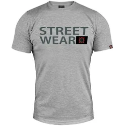 Muška majica kratkih rukava Street wear 011 Sepia, Svetlosiva