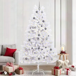 Umjetno božićno drvce Bijelo 120 x 120 x 240 cm PVC i metal