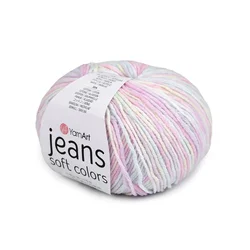 Pletena preja Jeans Soft Color 50 g - (6212) večbarvna