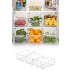 Hermia Set organizera za frižider, 3 komada, Providni