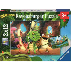 Ravensburger Slagalica Družina malih dinosaurusa, 2x12 delova