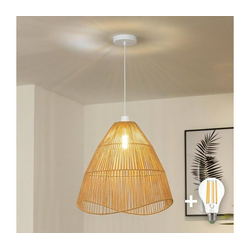 Brilagi - LED luster na sajli CERIA BOHO 1xE27/40W/230V prečnik 70 cm braon