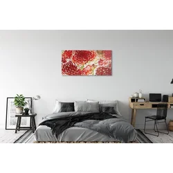 tulup.si Slika na steklu Mokre jagode 120x60 cm 2 obešalnika