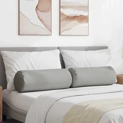 Valjkasti jastučići 2 pcs Oblačnosiva O 25 x 70 cm tkanina