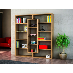 Hanah Home Polica za knjige - orah