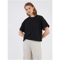 Black Womens Basic T-Shirt Pieces Chilli - Women