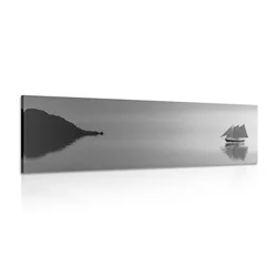 Slika jadrnica v črnobeli izvedbi - 135x45