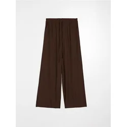 Sinsay - Wide leg pantalone sa viskozom - braon