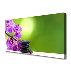 tulup.si Slika na platnu Orhideje green flowers 140x70 cm