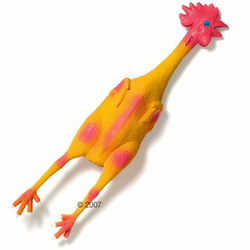 Gumijasti piščanec pasja igrača - pribl. 24 cm