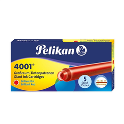 Tinta za nalivpero patrone duge pk5 4001 Pelikan 310623 crvena