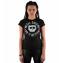 Hardcore ženska majica - Skull - METAL CHICKS DO IT BETTER - MCDIB012
