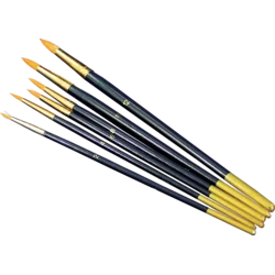 Set čopičev za konture - 6 delni - pointed, 6 pcs/pack, sizes 2,4,6,8,10,12
