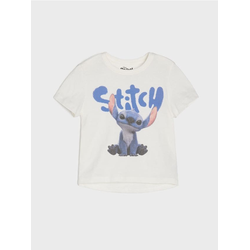 Sinsay - Majica kratkih rukava Stitch - krem