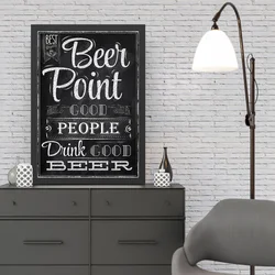 Wallity Uramljena slika Beer Point, 35x45 cm