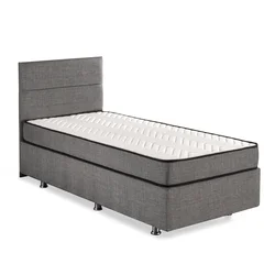 Hanah home Krevet Silver 100x38x200cm Crni