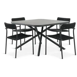 GOTHENBURG D120 sto siva + 4 TRILLEVALLEN stolice crna