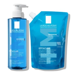 La Roche-Posay Effaclar protokol za kožo, nagnjeno k nepravilnostim, 400 ml + 400 ml