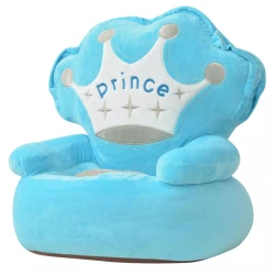 Plišana dječja fotelja s natpisom Prince plava