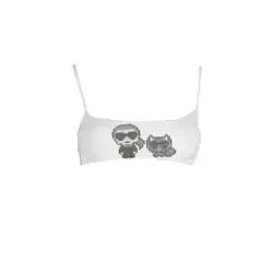 Karl Lagerfeld Ženski gornji deo kupaćeg KL22WTP04_F497937_BIANCOWHIT, Beli