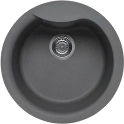 Granitna sudopera sa jednim koritom okrugla - EGO Round fi 48.5cm - Titanium 73 - Elleci