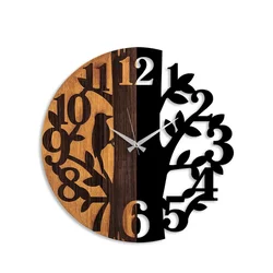 Wallity Dekorativni drveni zidni sat Wooden Clock - 71