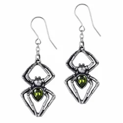 Uhani ALCHEMY GOTHIC - Emerald Venom - E428