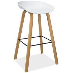 CASARREDO Barski stol STING hrast/bela
