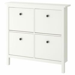 HEMNES Cipelarnik s 4 odeljka, bela, 107x22x101 cm