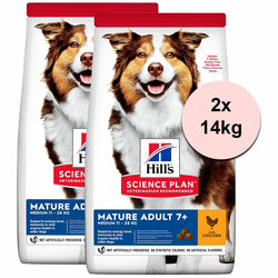 Hills Science Plan Canine Mature Adult 7+ Medium Chicken 2x14kg