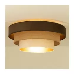 Plafonsko svetlo WENTA 1xE27/60W/230V, prečnik 50 cm, smeđa/juta/bež