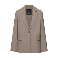 Pull&Bear Blazer temno siva