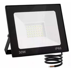 hurtnet LED 30W reflektor črn flat 6500K IP66