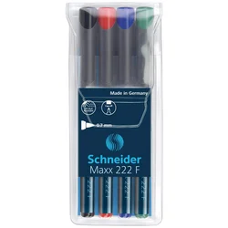 SCHNEIDER OHP PERMANENT MARKER 222 F, SET 1/4