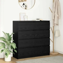 Komoda crni hrast 100x35x99 cm od konstruiranog drva