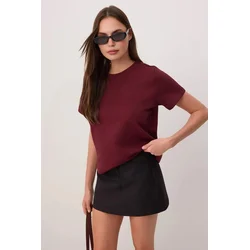 Trendyol Milla Ženska majica TWOSS26TS00064, Bordo