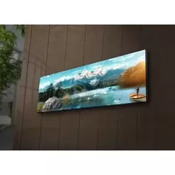 Wallity Slika na platnu sa LED osvetljenjem 30x90cm