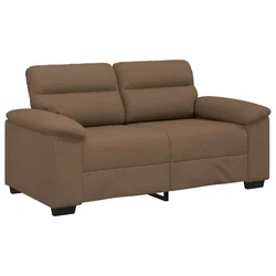 Vidaxl Dvosed kavč rjav 160x81x84 cm blago
