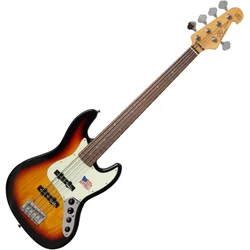 SX SBF15 3-Tone Sunburst 5 strunska bas kitara
