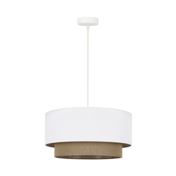 Duolla - Luster na sajli BOHO 1xE27/15W/230V prečnik 45 cm bela/smeđa