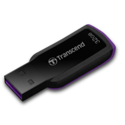 TRANSCEND USB ključ 32GB, črn-vijoličen