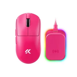 Bežični gaming miš MCHOSE A7 V2 Ultra Plus Rose Red /PAW 3950/8K Hz/Omron Mechanical