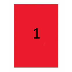Avery Zweckform Etikete L6005-25, 210 x 297 mm, 25 kom, Stick&Lift, neonsko crvene