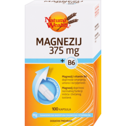 NATURAL WEALTH Magnezijum 375mg i B6, 100 kapsula