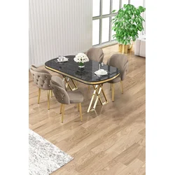 Hanah Home Trpezarijski set, 5 komada, Bež