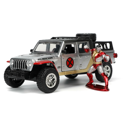 Avtomobilček Marvel X-Men 2020 Jeep Gladiator Jada kovinski z odpirajočimi vrati in figurica Colossus dolžina 14 cm 1:32