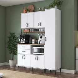 Hanah Home JE260 višenamenski ormarić 160 × 218,6 × 45 cm, bela/orah